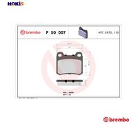 BRAKE PAD SET DISC BRAKE P 50 007 FOR MERCEDES-BENZ M 102.910 1.8L 4cyl 190 2.5L