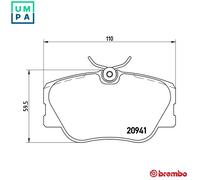 BRAKE PAD SET DISC BRAKE P 50 008 FOR MERCEDES-BENZ 124/T-Model/Break 190 2.5L