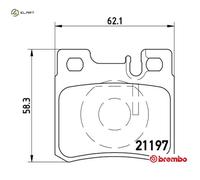 Brake pads P 50 009 BREMBO for MERCEDES-BENZ 190 124 Saloon E-CLASS 124 T-Model