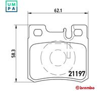 BRAKE PAD SET DISC BRAKE P 50 009 FOR MERCEDES-BENZ C-CLASS/Break/T-Model 124