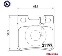 Brembo Brake Pads Rear With Anti-Squeak Plate Fits Mercedes-Benz 124 190 C-Class