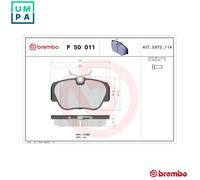 Brembo Brake Pad Set P 50 011 for Mercedes-Benz 190