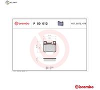 BREMBO P 50 012 Brake Pad Set, disc brake for MERCEDES-BENZ