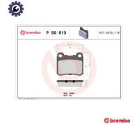 BREMBO P 50 013 Brake pad set