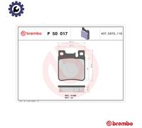 BRAKE PAD SET DISC BRAKE P 50 017 FOR MERCEDES-BENZ C-CLASS/Break/T-Model CLK