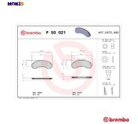 BRAKE PAD SET DISC BRAKE P 50 021 FOR MERCEDES-BENZ MB/Van/Bus SSANGYONG 2.0L