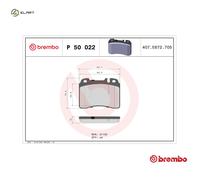 BRAKE PAD SET DISC BRAKE P 50 022 FOR MERCEDES-BENZ 124/T-Model/Break E-CLASS