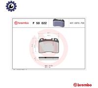 Brembo Brake Pad Set P 50 022 - Front - Mercedes-Benz E-Class 124/T-Model/Break/Convertible - 4pc
