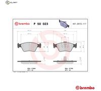Brembo Brake Pads P 50 023 – Front – Fits Mercedes CLK Convertible