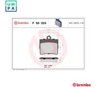 BREMBO P 50 024 Brake pad set