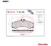 BRAKE PAD SET DISC BRAKE P 50 028 FOR VW LT/Mk/II/Platform/Chassis/28-46/Van