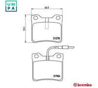 Rear Brake Pad Set BREMBO P 50 030 for Mercedes V- (W638)/Vito- (W638) (95-03)