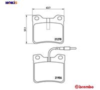 BREMBO P 50 030 Brake Pad Set, disc brake for MERCEDES-BENZ,PEUGEOT