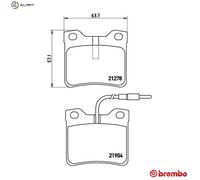 Rear Brake Pad Set BREMBO P 50 030 for Mercedes V- (W638)/Vito- (W638) (95-03)