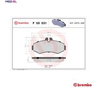 BREMBO P 50 031 Brake pad set