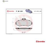 Brembo Brake Pad Set P50031 (603980) – Front Disc for Mercedes‑Benz V‑Class (638)