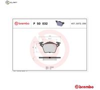 Brembo Brake Pad Set Rear With Anti-Squeak Plate Fits Mercedes-Benz V-Class Vito