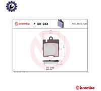 BRAKE PAD SET DISC BRAKE P 50 033 FOR MERCEDES-BENZ C-CLASS/T-Model/Sportcoupe