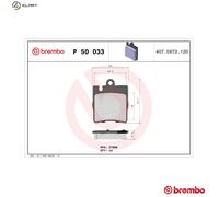 BRAKE PAD SET DISC BRAKE P 50 033 FOR MERCEDES-BENZ C-CLASS/T-Model/Sportcoupe