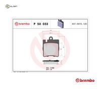 BREMBO P 50 033X Brake pad set