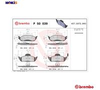 BREMBO P 50 039 Brake pad set