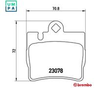 Brembo Brake Pad Set P 50 042 Rear with Anti-Squeak Plate - Fits Mercedes-Benz S-Class