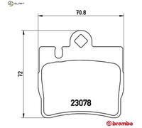 Brembo Brake Pad Set P 50 042 Rear with Anti-Squeak Plate - Fits Mercedes-Benz S-Class