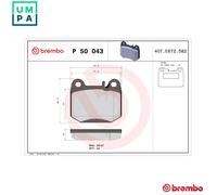 BREMBO P 50 043 Brake pad set