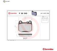 BREMBO P 50 043 Brake pad set