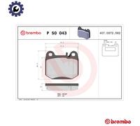 BREMBO P 50 043 Brake pad set