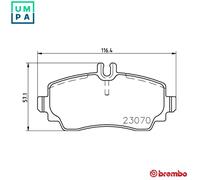 BREMBO P 50 047 Brake pad set