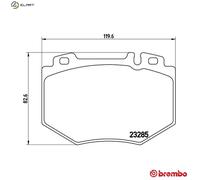 BREMBO P 50 048 Brake pad set