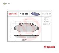 Brembo Front Brake Pad Set fits Mercedes Vito / Mixto