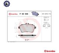 Brake pads P 50 056 BREMBO for MERCEDES-BENZ A-CLASS B-CLASS Sports Tourer