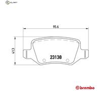 Brake pads P 50 058 BREMBO for MERCEDES-BENZ A-CLASS VANEO