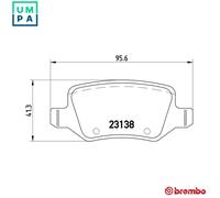 BREMBO Brake Pad Set Rear With Brake Caliper Screws Fits Mercedes A-Class Vaneo