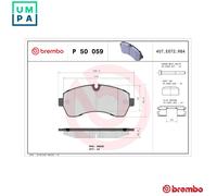 Brake Pads Set fits MERCEDES SPRINTER 906 2.1D Front 2006 on Brembo 0044206820