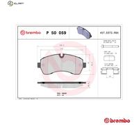 Brake Pads Set fits MERCEDES SPRINTER 906 2.1D Front 2006 on Brembo 0044206820