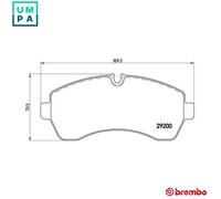 Brake Pads Set fits MERCEDES SPRINTER 906 2.1D Front 2006 on Brembo 0044206820