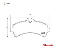 BREMBO Brake Pad Set Rear With Caliper Screws Fits Mercedes Sprinter 4.6-T VW