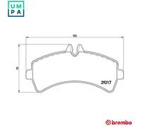 Brembo Brake Pad Set P 50 060 - Rear with Caliper Screws - Fits Mercedes Sprinter 4.6-T, VW