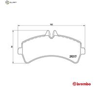 Brembo Brake Pad Set P 50 060 - Rear with Caliper Screws - Fits Mercedes Sprinter 4.6-T, VW