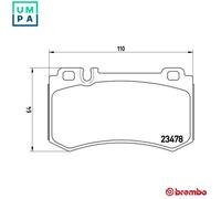 Brake pads P 50 061 BREMBO for MERCEDES-BENZ S-CLASS SL E-CLASS E-CLASS T-Model