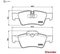 Brake pads P 50 064 BREMBO for MERCEDES-BENZ G-CLASS R-CLASS GL-CLASS M-CLASS