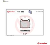 Brembo Brake Pad Set P 50 066 Rear - Fits Mercedes-Benz, Opel, Volvo