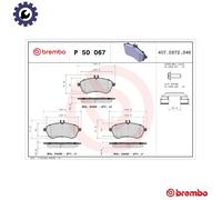 BRAKE PAD SET DISC BRAKE P 50 067 FOR MERCEDES-BENZ C-CLASS/T-Model E-CLASS 1.8L