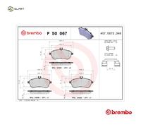 BRAKE PAD SET DISC BRAKE P 50 067 FOR MERCEDES-BENZ C-CLASS/T-Model SLK SLC 2.1L