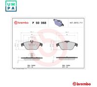 Brake pads P 50 068 BREMBO for MERCEDES-BENZ C-CLASS T-Model C-CLASS