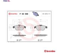 BRAKE PAD SET DISC BRAKE P 50 068X FOR MERCEDES-BENZ OM 646.811OM 651.911 2.1L