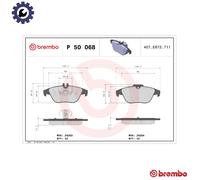 BRAKE PAD SET DISC BRAKE P 50 068X FOR MERCEDES-BENZ OM646.811/812 2.1L 4cyl